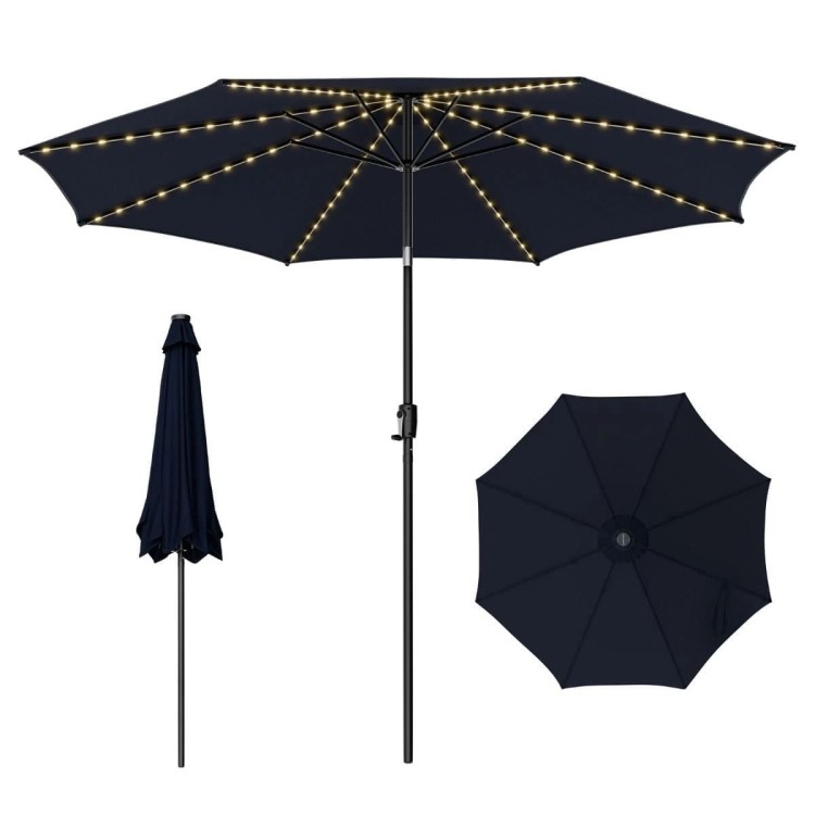 Parasol ogrodowy z solarnymi diodami led 300 cm