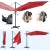 Parasol tarasowy 3m z obrotem 360° bordowy