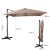 Parasol tarasowy 3m z obrotem 360° brązowy