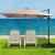 Parasol tarasowy 3m z obrotem 360° brązowy