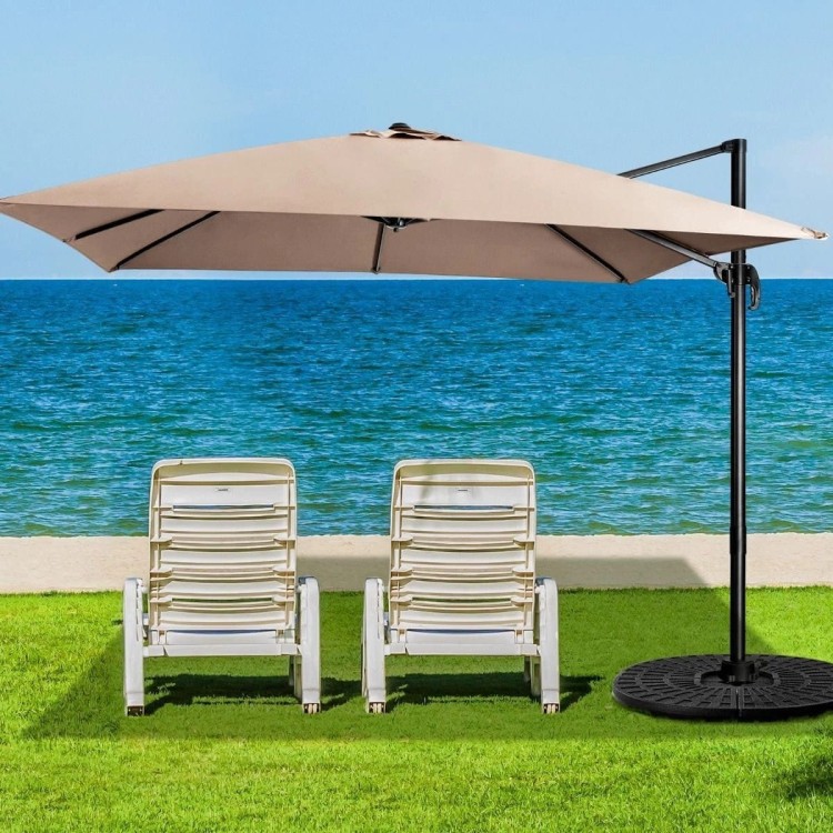 Parasol tarasowy 3m z obrotem 360° brązowy