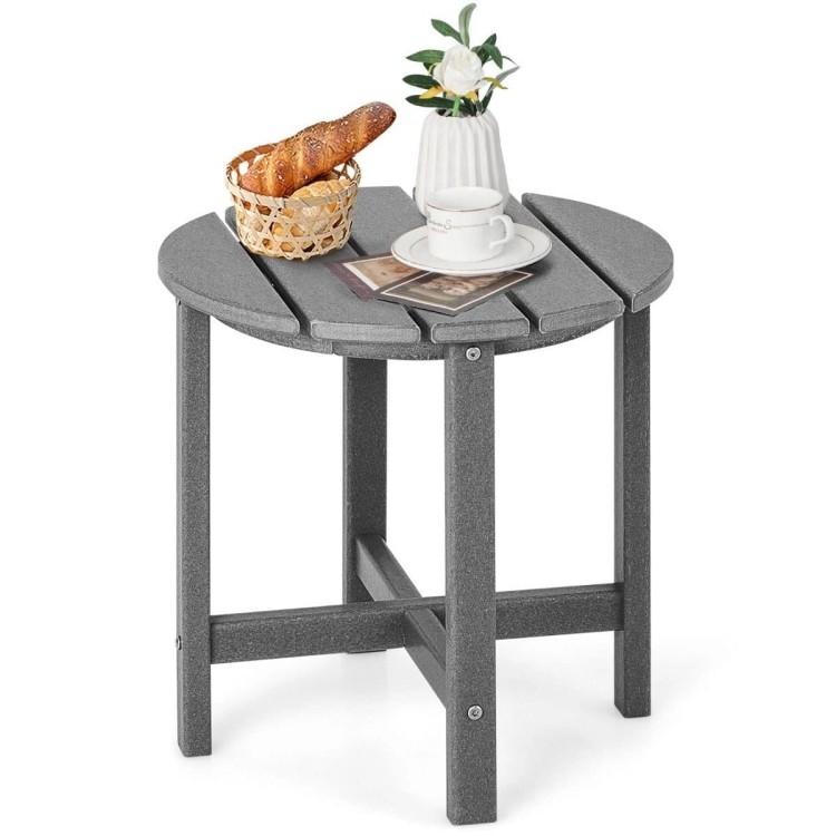 Mały stolik ogrodowy o średnicy 46 cm szary