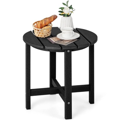Mały stolik ogrodowy o średnicy 46 cm czarny