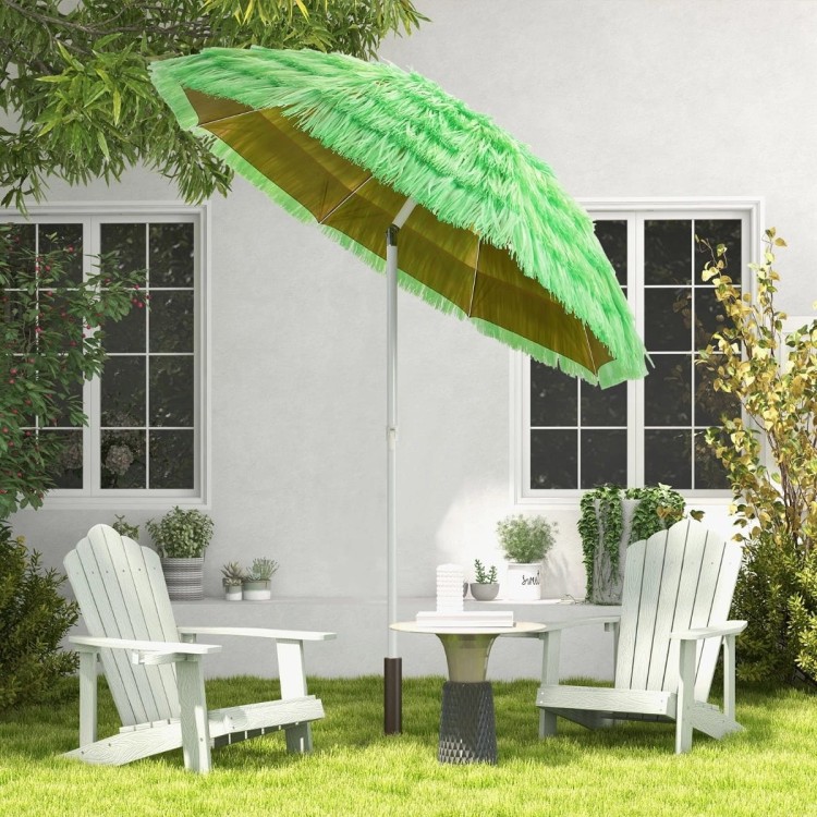 Parasol plażowy z regulacją nachylenia 2m średnicy zielony