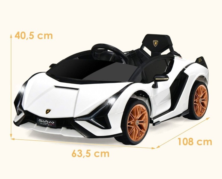 Samochód elektryczny Lamborghini Sián dla dzieci z światłami LED