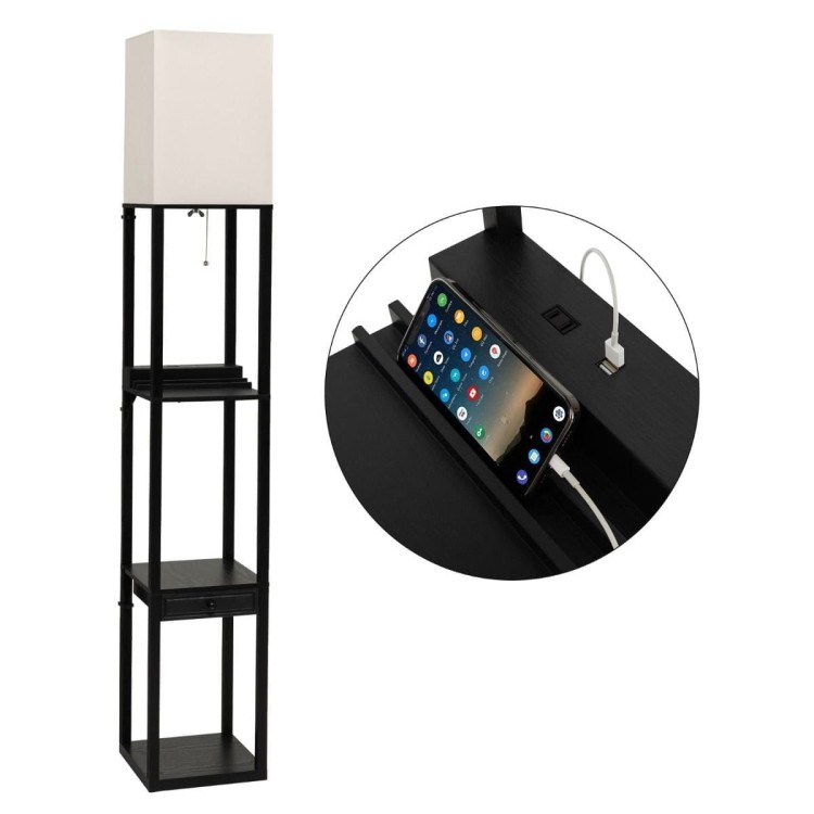 Lampa podłogową ze stacją dokującą USB Sklep Costway