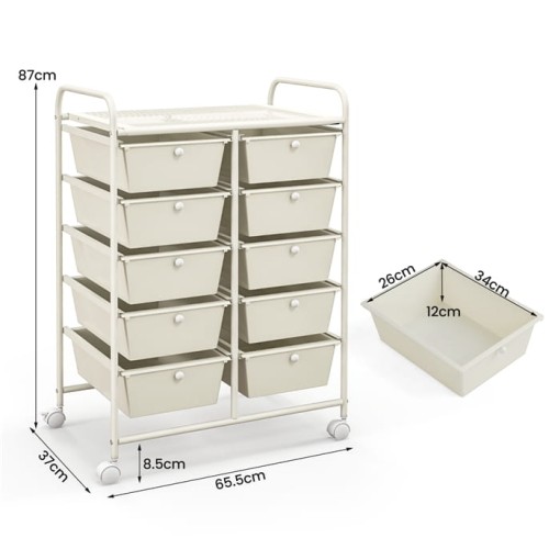 Organizer do biura 10 szuflad biały JV11073WH