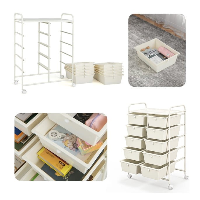 Organizer do biura 10 szuflad biały JV11073WH