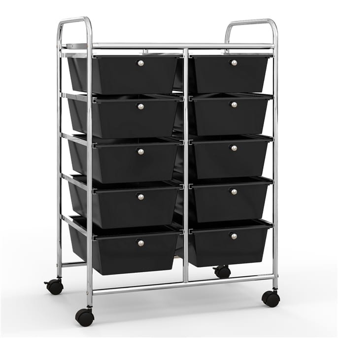 Organizer do biura 10 szuflad czarny JV11073BK