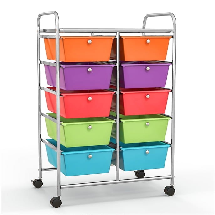 Organizer do biura 10 szuflad wielokolorowy JV11073MT