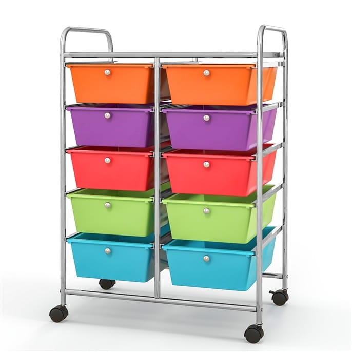 Organizer do biura 10 szuflad wielokolorowy JV11073MT