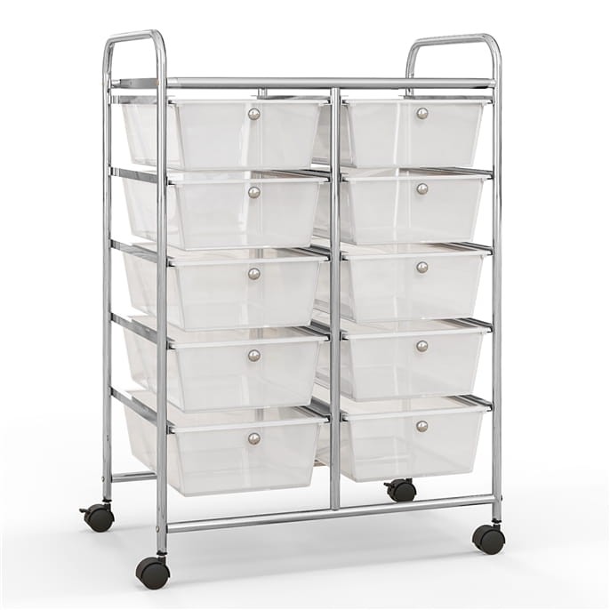 Organizer do biura 10 szuflad przezroczysty JV11073CL