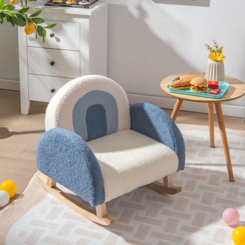 Fotel bujany dla dzieci niebieski HV10298BL