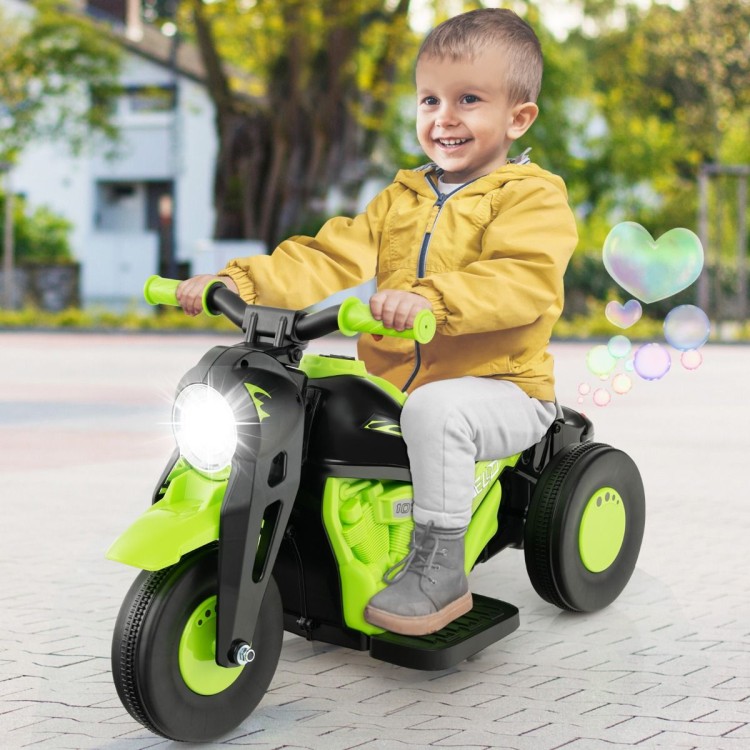 Motocykl elektryczny dla dzieci z efektem bąbelków zielony TQ10165DE-GN