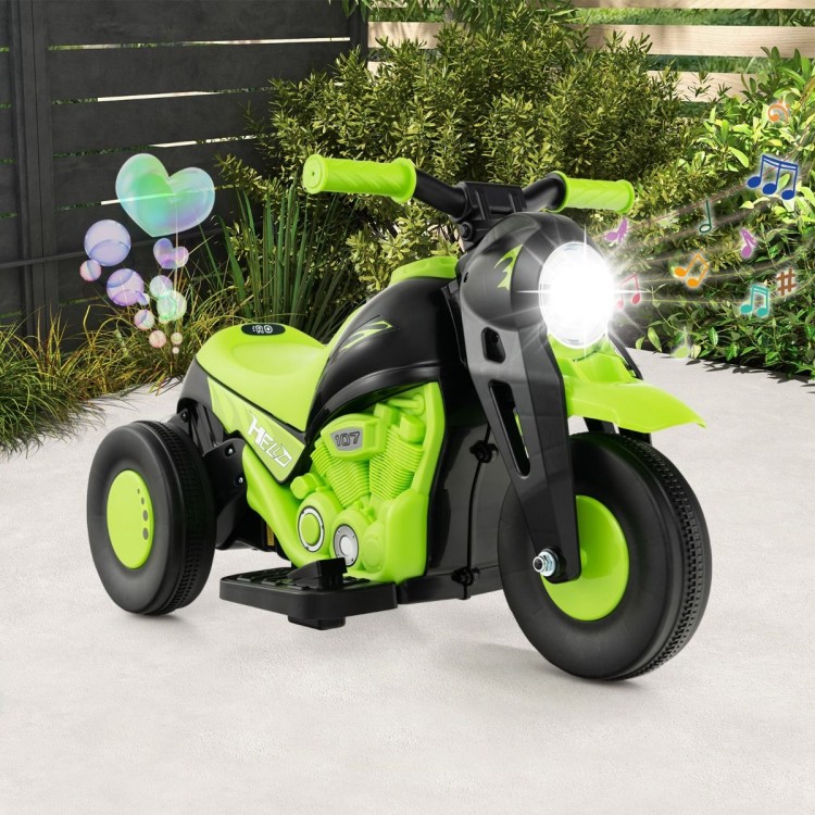 Motocykl elektryczny dla dzieci z efektem bąbelków zielony TQ10165DE-GN