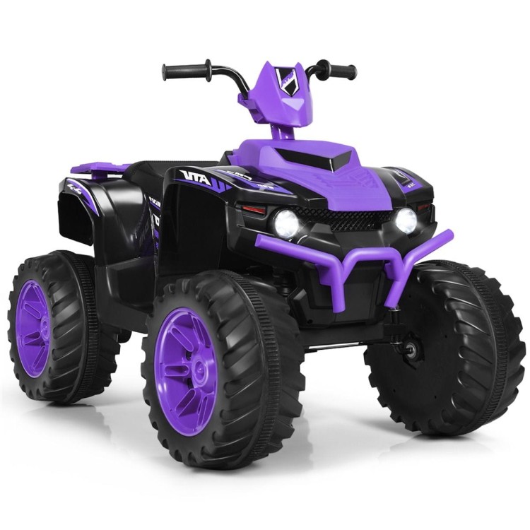 Elektryczny quad ATV dla dzieci z akumulatorem i światłami LED fioletowy TY327798DE-ZS