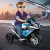 Motocykl elektryczny dla dzieci trójkołowy niebieski TQ10106DE-BL