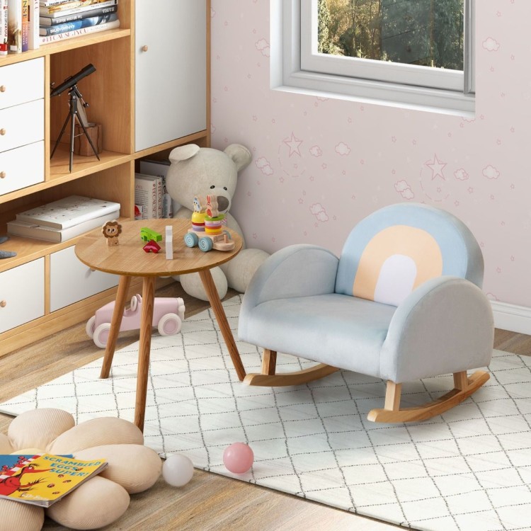 Fotel bujany dla dzieci jasnoniebieski HY10211BL