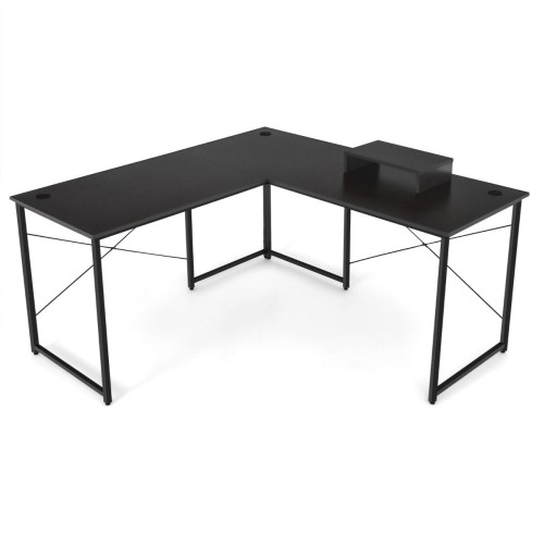 Biurko narożne 2w1 czarne CB10122DK