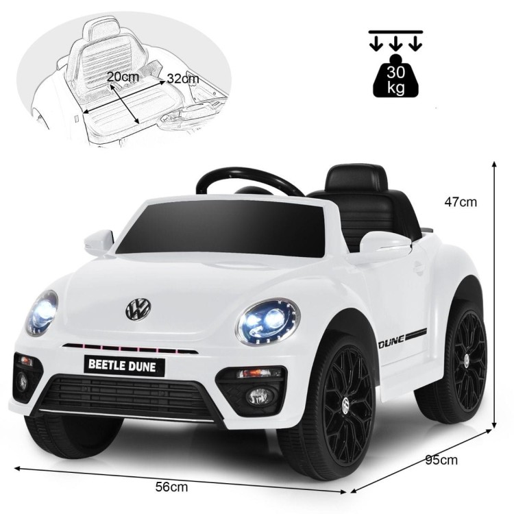 Elektryczny samochód Beetle dla dzieci biały