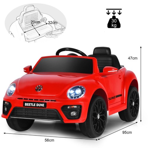 Elektryczny samochód Beetle dla dzieci czerwony