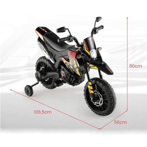 Elektryczny motocykl Aprilia dla dzieci czarny