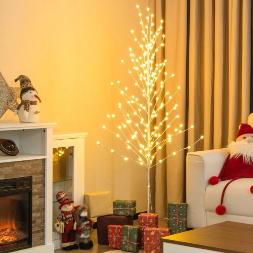 Drzewko lampka 155 cm imitacja brzozy ze światełkami LED CM24606DE