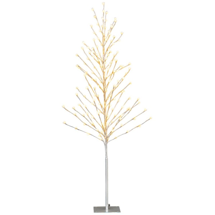 Drzewko lampka 155 cm imitacja brzozy ze światełkami LED CM24606DE
