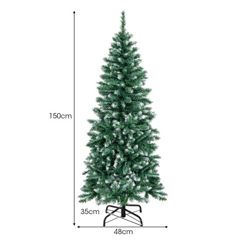 Wąska sztuczna choinka z lampkami LED 150cm
