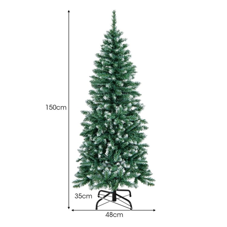 Wąska sztuczna choinka z lampkami LED 150cm