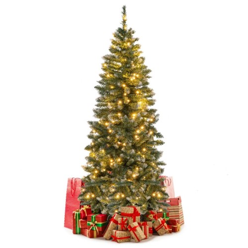 Wąska sztuczna choinka z lampkami LED 180cm