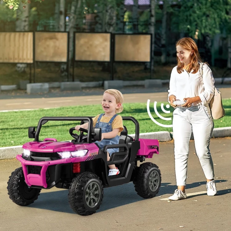 2-miejscowy samochód elektryczny dla dzieci różowy