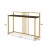 Wąska konsola z imitacji marmuru czarna