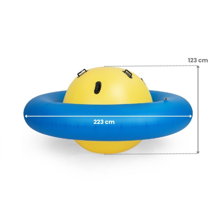 Dmuchany bujak dla dzieci 223 x 123 cm żółto niebieski