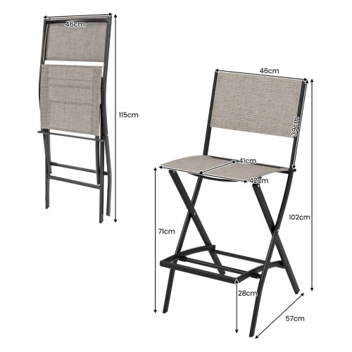 Krzesła ogrodowe barowe zestaw 2 szt.
