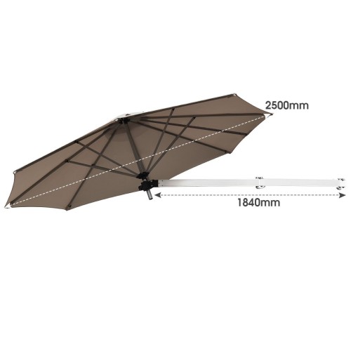 Regulowany parasol ścienny 250cm