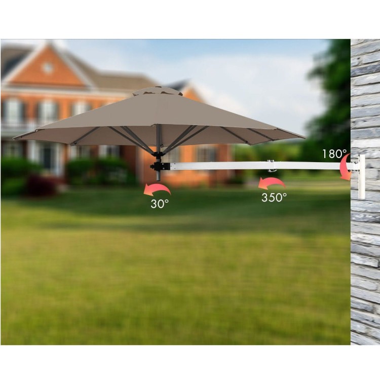 Regulowany parasol ścienny 250cm