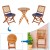 Komplet stół i krzesła ogrodowe z poduszkami
