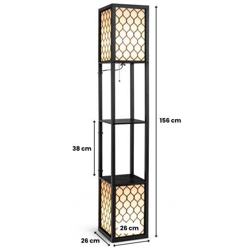 Lampa podłogowa z 2 półkami