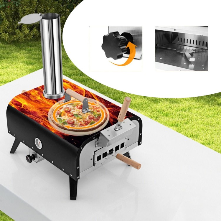 Przenośny piec do pizzy ze składanymi nóżkami
