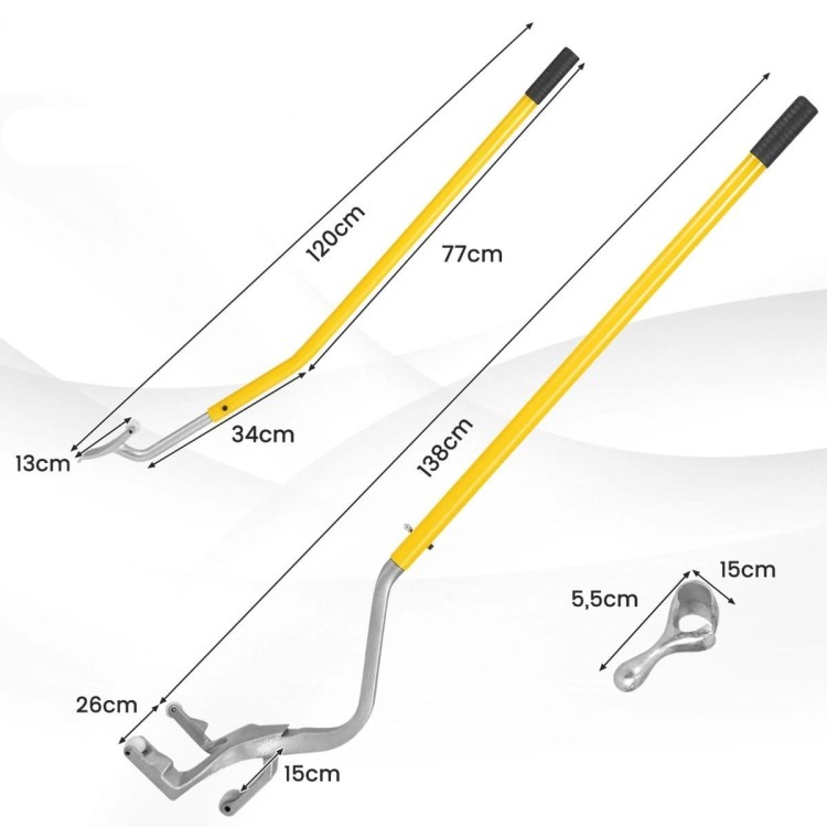 Łyżka do opon 44-62 cm żółta