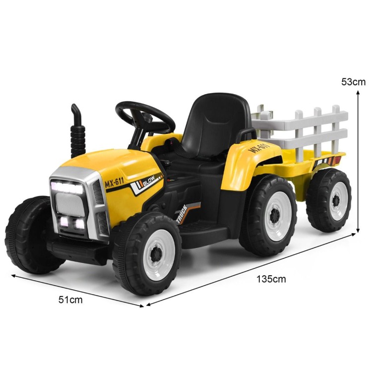 Traktor elektryczny z przyczepką dla dzieci