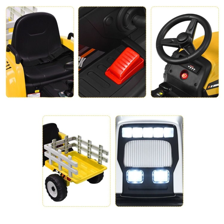 Traktor elektryczny z przyczepką dla dzieci