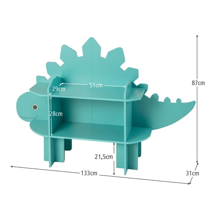 Regał na zabawki w kształcie dinozaura