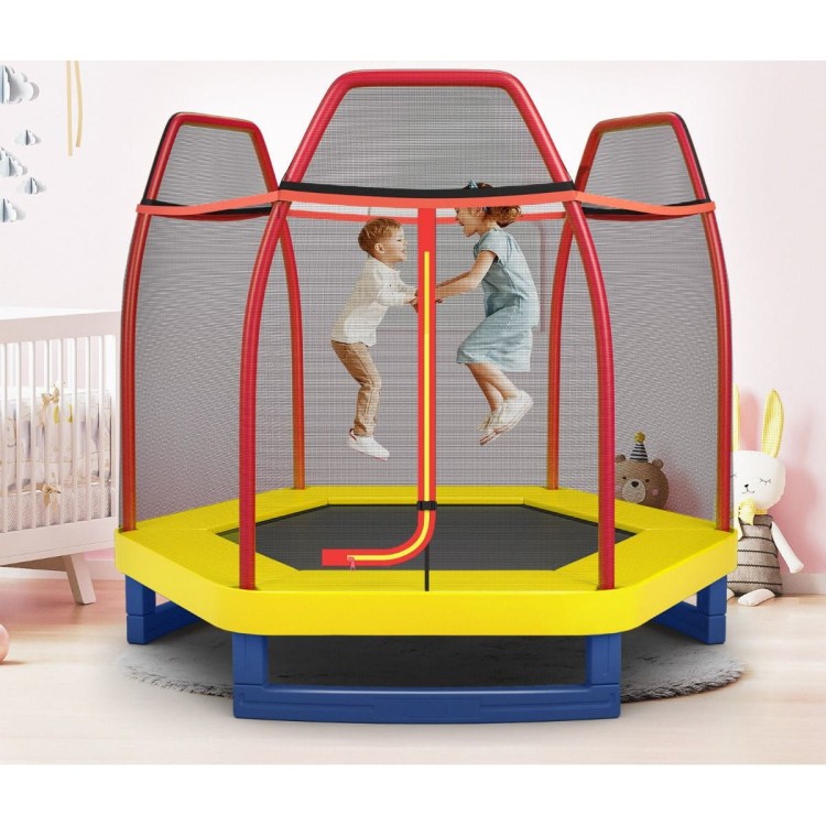 Trampolina dla dzieci z siatką bezpieczeństwa