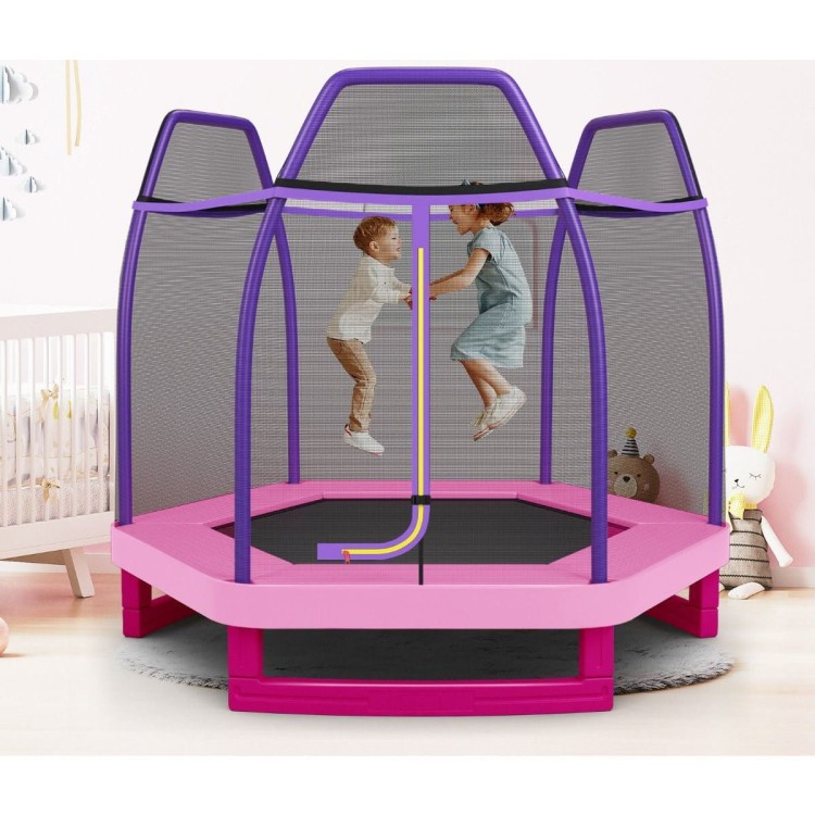 Trampolina dla dzieci z siatką bezpieczeństwa