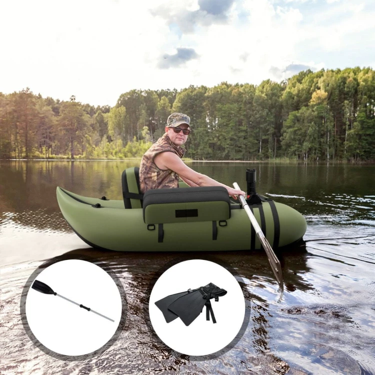 Belly Boat pływadełko wędkarskie zielone