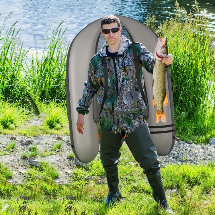 Belly Boat pływadełko wędkarskie szare