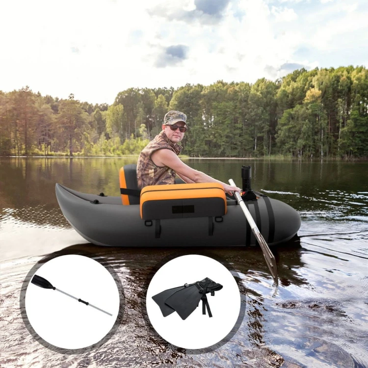 Belly Boat pływadełko wędkarskie szare