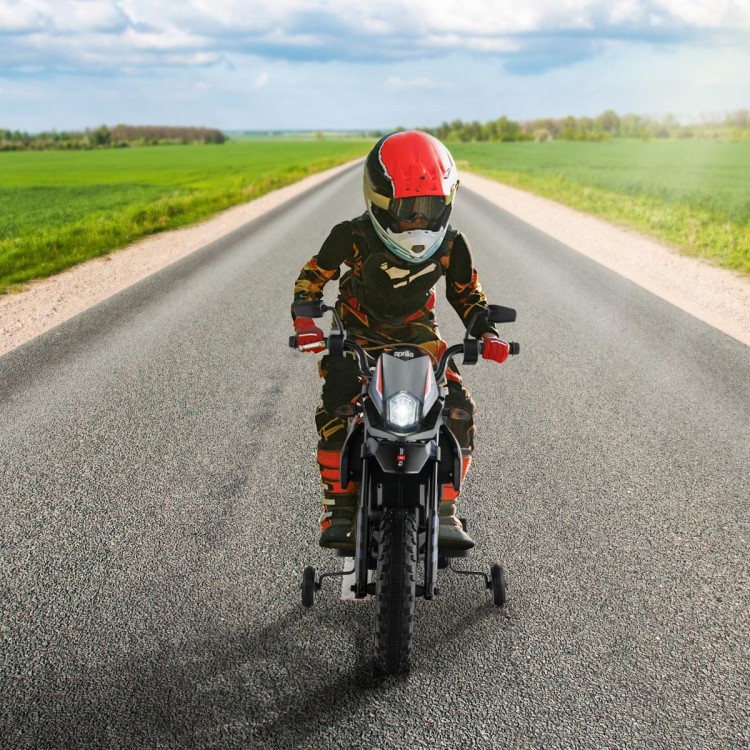 Elektryczny motocykl Aprilia dla dzieci niebieski
